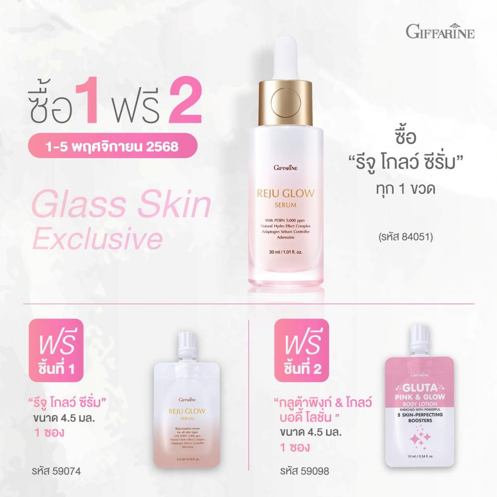 โปรซื้อรีจูโกลว์ ฟรีรีจูโกลว์ / โลชั่นกลูต้า 4.5ml. โปรซื้อรีจูโกลว์ ฟรีรีจูโกลว์ / โลชั่นกลูต้า 4.5ml.